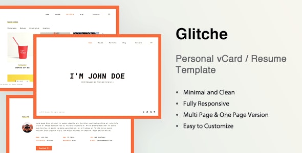 Glitche CV/Resume Template