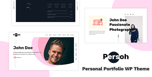  Persoh - Elementor One Page Portfolio WordPress Theme 