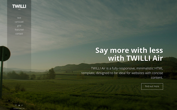 TWILLI Air - Minimalist One-Page Theme