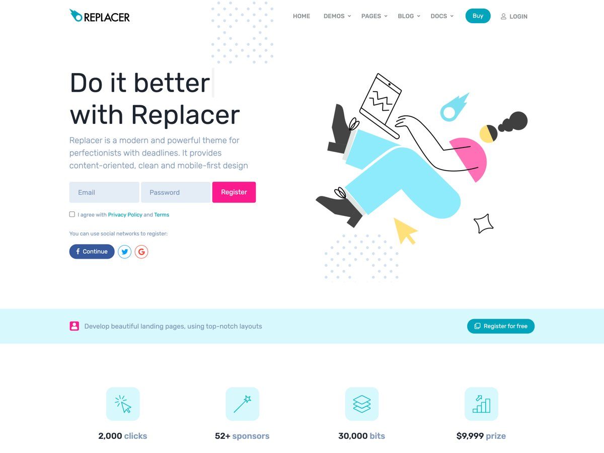 Replacer 2 – Multipurpose Responsive Template