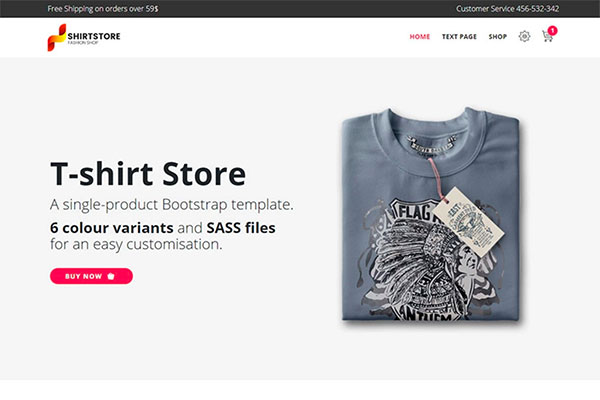 T-Shirt Single product e-commerce